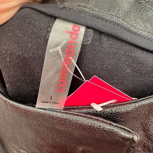 COMMANDO NWT Faux Leather 7/8 Trouser Pant in Black // L - Picture 8 of 12